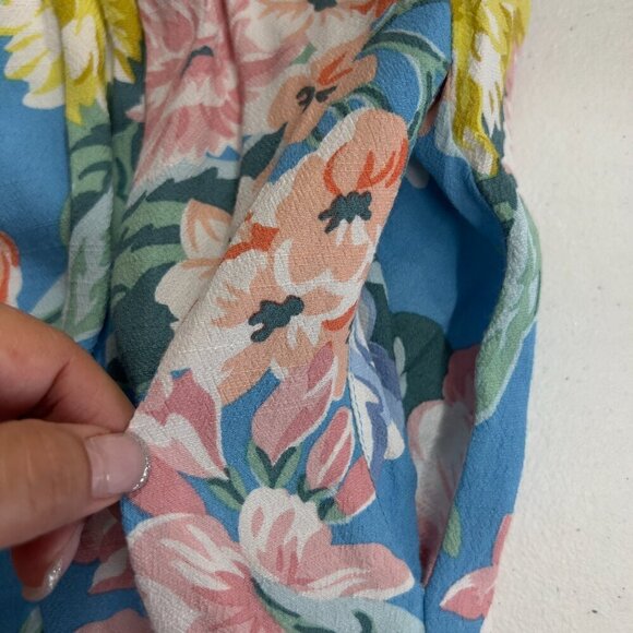 Loft Garden Smocked Ruffle Midi Dress Women's S - Picture 8 of 10